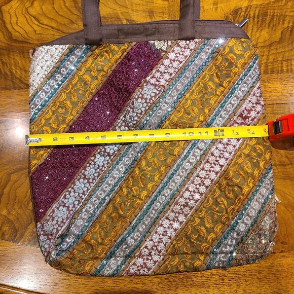 Multicolor Sequined Tote - Picture 5 of 10